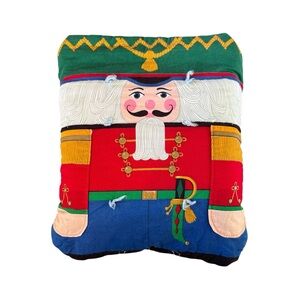 Vintage Children’s ABC Nap Mat With Nutcracker Pillow Alphabet Print